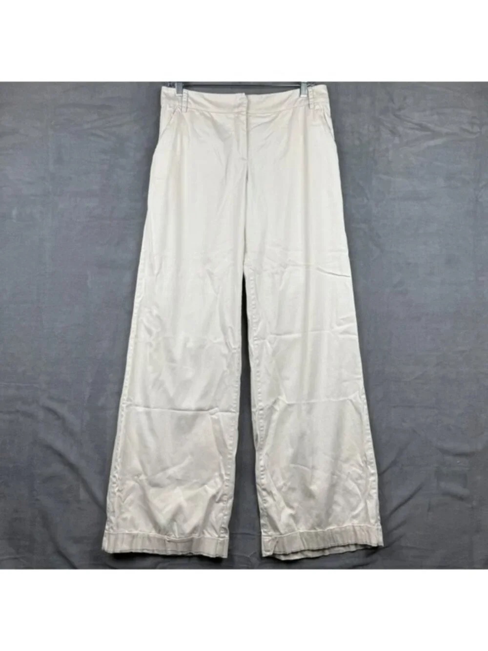 Valentino Wide-Leg Cream Trousers